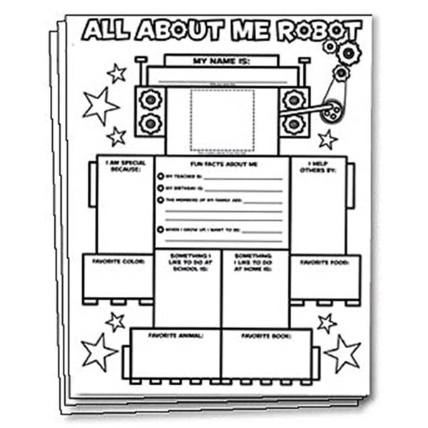 Scholastics Teacher Scholastic Teaching Resources Sc-054501462X All About Me Robot T Me Robot SC-054501462X